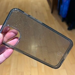 🟡 Gray stardust velvet caviar phone case for iPhone 13 mini